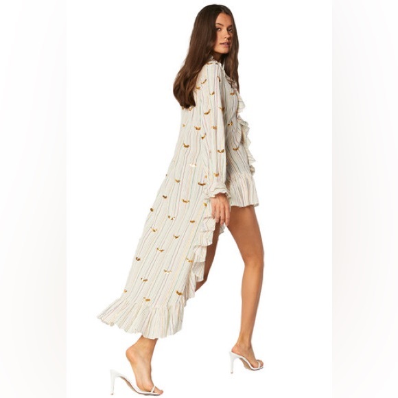 MISA Los Angeles Cyane Coverup Dress in Cream | LIKE NEW - Picture 2 of 7